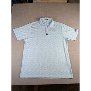 Bad Birdie Light Blue W/Flamingos Size XL Golf Polo Shirt Stretch Pre-owned